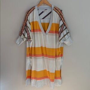 Free People We The Free Beachy Bonanza Stripe Oversized Dress Size Small